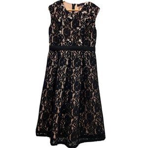 NWT Melrose Paris Black Lace Dress Embellished Size Large Party Wedding